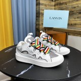 Top quality French luxury brand LANVIN Curb Low-Top Sneakers retro street series low-top lace-up casual sports skateboard shoes