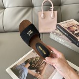 MiuMiu candy-colored platform slippers Roman style beach sandals