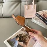 MiuMiu candy-colored platform slippers Roman style beach sandals