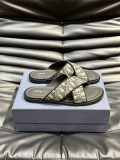 Dior sandals high-end men's leather outsole summer slippers