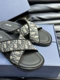Dior sandals high-end men's leather outsole summer slippers