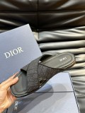 Dior sandals high-end men's leather outsole summer slippers