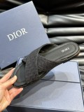 Dior sandals high-end men's leather outsole summer slippers