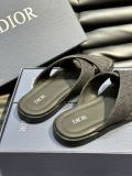 Dior sandals high-end men's leather outsole summer slippers