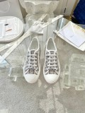 Dior classic three-dimensional printed embroidered canvas shoes sneakers women's casual shoes board shoes