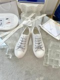 Dior classic three-dimensional printed embroidered canvas shoes sneakers women's casual shoes board shoes