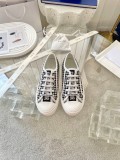 Dior classic three-dimensional printed embroidered canvas shoes sneakers women's casual shoes board shoes