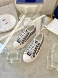 Dior classic three-dimensional printed embroidered canvas shoes sneakers women's casual shoes board shoes