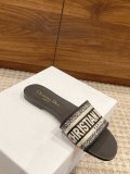 Dior Classic Spring/Summer Resort Series Embroidered Flat Slippers Womens Sandals
