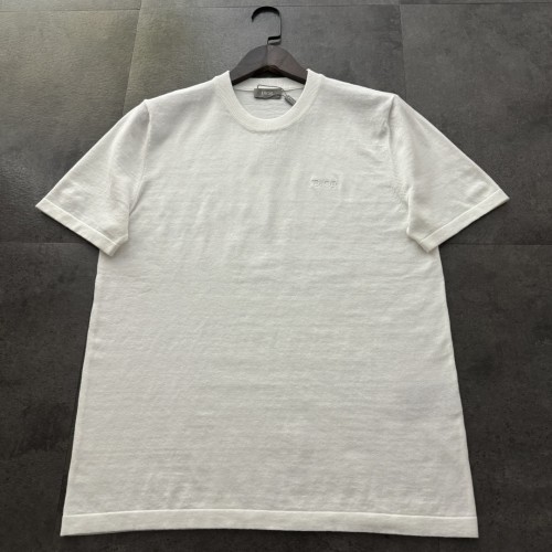 2025ss Dior classic small logo thin knitted short-sleeved T-shirt Size:S-XL