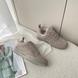 CELINE Arc de Triomphe thick-soled casual shoes bread board shoes lace-up white shoes