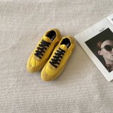 PRADA round toe lace-up flat casual shoes sneakers