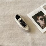 PRADA round toe lace-up flat casual shoes sneakers