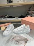 MiuMiu Thick Sole Biscuit Shoes Canvas Casual Shoes Sneakers
