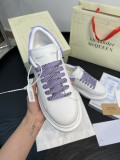 Alexander McQueen couple's rubber white shoes thick sole heightening casual shoes sports shoes board shoes hot selling classic style unisex