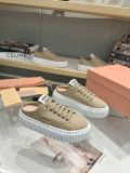 MiuMiu Thick Sole Biscuit Shoes Canvas Casual Shoes Sneakers
