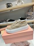 MiuMiu Thick Sole Biscuit Shoes Canvas Casual Shoes Sneakers