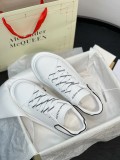 Alexander McQueen couple's rubber white shoes thick sole heightening casual shoes sports shoes board shoes hot selling classic style unisex