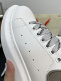 Alexander McQueen couple's rubber white shoes thick sole heightening casual shoes sports shoes board shoes hot selling classic style unisex