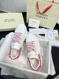 Alexander McQueen couple's rubber white shoes thick sole heightening casual shoes sports shoes board shoes hot selling classic style unisex