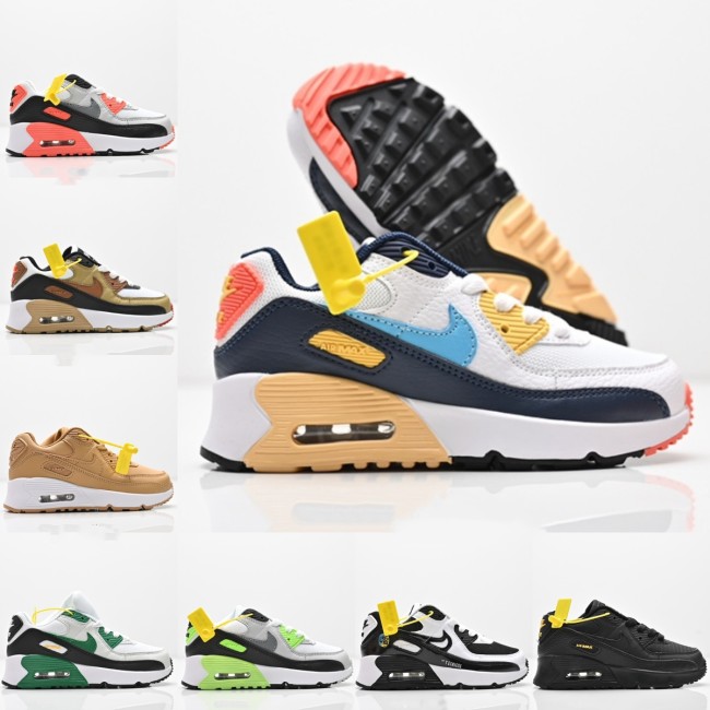Nike Air Max 90 Kids Shoes Cushioning Sneakers Children's Running Shoes
