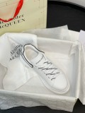Alexander McQueen couple's rubber white shoes thick sole heightening casual shoes sports shoes board shoes hot selling classic style unisex