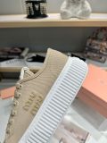 MiuMiu Thick Sole Biscuit Shoes Canvas Casual Shoes Sneakers