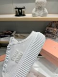 MiuMiu Thick Sole Biscuit Shoes Canvas Casual Shoes Sneakers