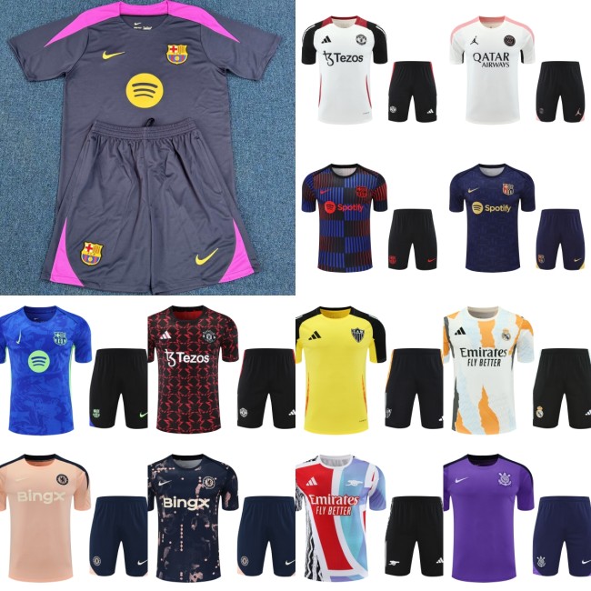25ss-26ss Soccer Jersey Football sports vest suit training suit sweat-absorbing quick-drying suit Real Madrid Arsenal Inter Milan Manchester United Paris football uniform Size:S-XXL