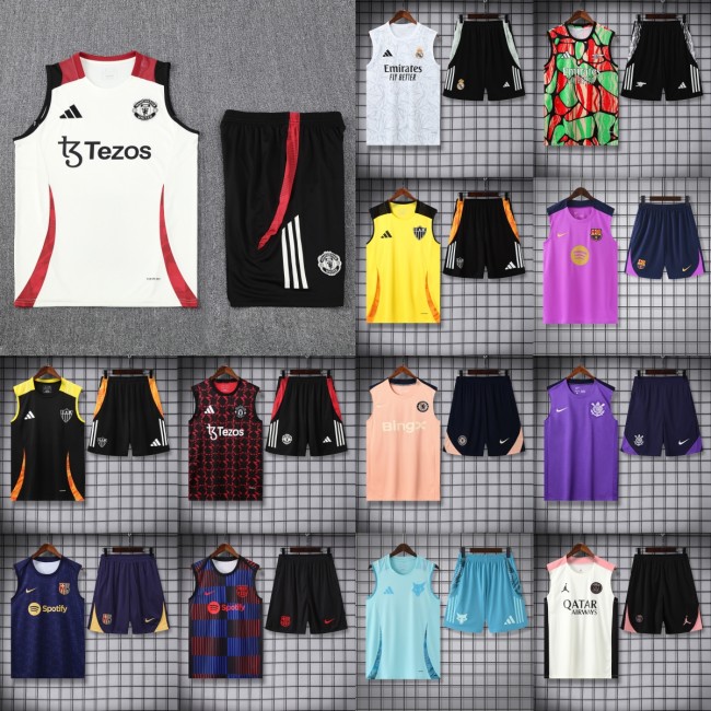 25ss-26ss Soccer Jersey Football sports vest suit training suit sweat-absorbing quick-drying suit Real Madrid Arsenal Inter Milan Manchester United Paris football uniform Size:S-XXL