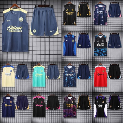 24ss-25ss Soccer Jersey Football sports vest suit training suit sweat-absorbing quick-drying suit Real Madrid Arsenal Inter Milan Manchester United Paris football uniform Size:S-XXL
