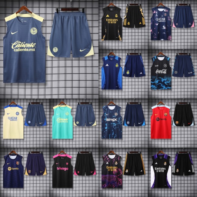 24ss-25ss Soccer Jersey Football sports vest suit training suit sweat-absorbing quick-drying suit Real Madrid Arsenal Inter Milan Manchester United Paris football uniform Size:S-XXL