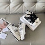 2025ss DIOR thick-soled embroidered canvas shoes