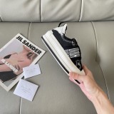2025ss DIOR thick-soled embroidered canvas shoes