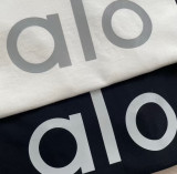 2025ss ALO Oversize Reflective prints on the front and back New summer high quality loose round neck short sleeve T-shirt for men and women couples Size:S-XXL