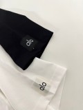 2025ss ALO Oversize heavy cotton loose OS lazy loose round neck short sleeve T-shirt for men and women couples Size:S-2XL