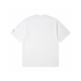 2025ss ALO Oversize cuffs bright silver 3D three-dimensional glued letter small label high quality loose round neck short sleeve T-shirt for men and women couples Size:S-2XL