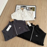 2025ss ALO women three-color stitching zipper cardigan jacket