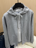 ALO Yoga Sports Casual Sweatshirt Loose Zipper Women's Hooded Cardigan Sweatshirt Couple Jacket