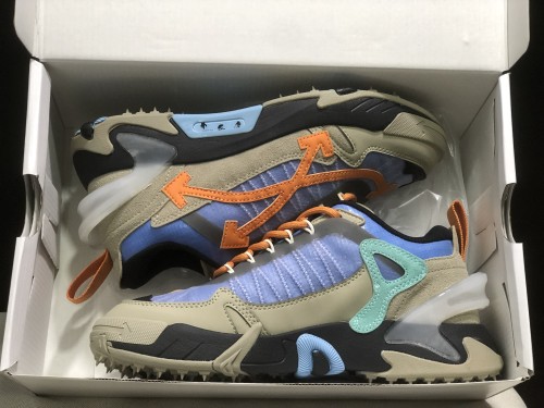 OFF-WHITE ODSY Fabric Lace-up Round Toe Shock Absorbing Low-top Summer Breathable Thick-soled Color-blocked Dad Shoes Casual Versatile Sneakers