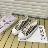 CHRISTIAN DIOR PARIS presbyopic embroidery thick-soled WOMEN canvas shoes casual sneakers