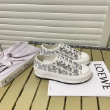 CHRISTIAN DIOR PARIS presbyopic embroidery thick-soled WOMEN canvas shoes casual sneakers