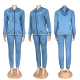 ALO YOGA Embroidered Letter Zipper Sweatshirt Hoodie Multi-Pocket Jogger Pants Casual Sportswear Set Q6297 Size:S-XXL