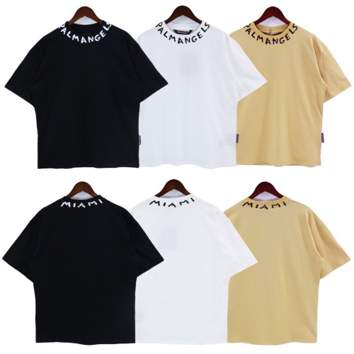 Palm AngelsNeckline straw body letters solid color T-shirt
