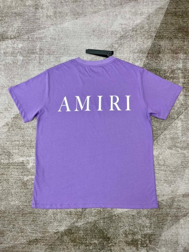 Amiri 1:1 quality version Basic Letter tee Purple