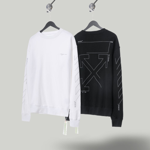 Off White1:1 quality version Incomplete arrow minimalist line round neck pullover