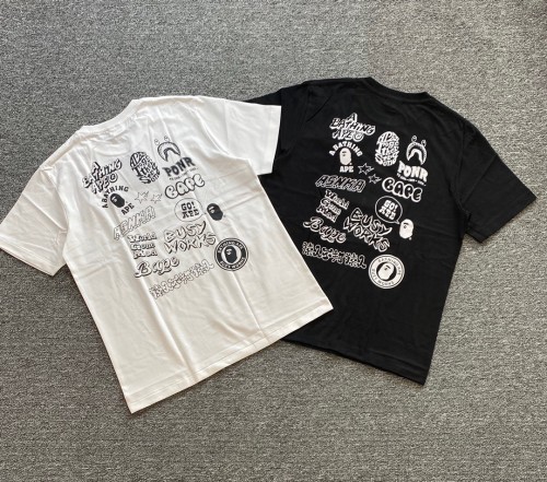 Bape A Bathing Ape1:1 quality version Ape head behind the badge pattern collection tee