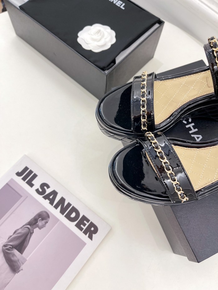  Arrenfashion Women C*hanel Top Sandals 8CM