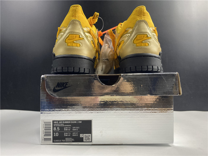  from Arrenfashion OFF-WHITE x Nike Air Rubber Dunk “University Gold” CU6015-100