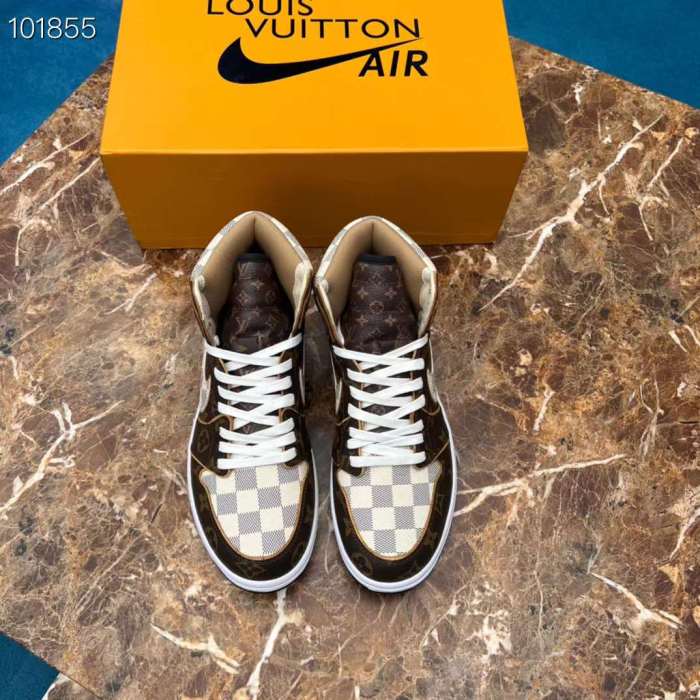 Men Women L*ouis V*uitton x NIKE Air Jordan 1 Sneakers ( Arrenfashion)